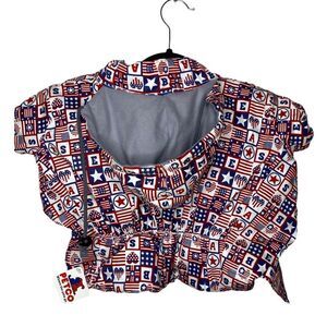 Dickens‎ Closet Patriotic Flag Dog Parka nwt